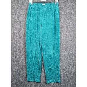 Koret Sport Corduroy Pants Women Size S Teal Elastic Waist Vintage‎ Relaxed Fit
